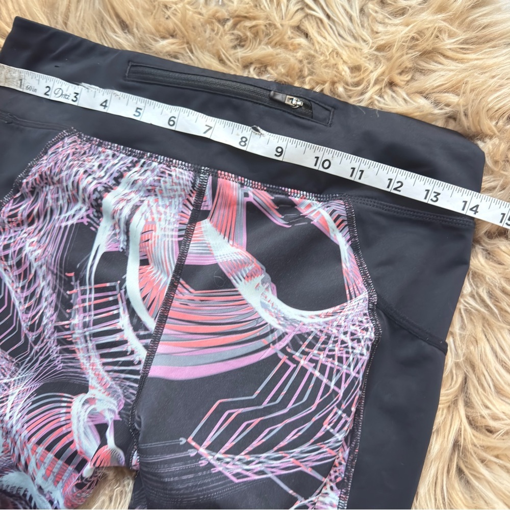 Nike Power Crop legging- Sea Coral Women’s Sz S Inseam: 22” black & pink Dri-Fit - Picture 5 of 8